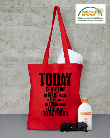 Today is my day To be Pround - torba eco czerwona