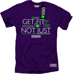 Get fit for life not just for summer - koszulka męska fioletowa