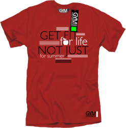Get fit for life not just for summer - koszulka męska czerwona