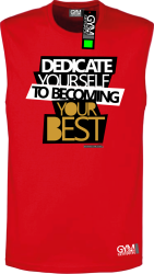 Dedicate yourself to becoming your best - koszulka TOP męski czerwony