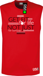 Get fit for life not just for summer - bezrękawnik męski biały