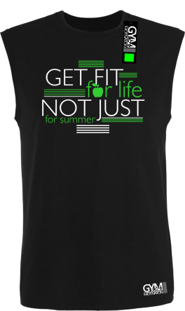 Get fit for life not just for summer - bezrękawnik męski czarny