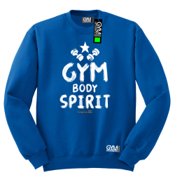 Gym Body Spirit - bluza męska standard  niebieska