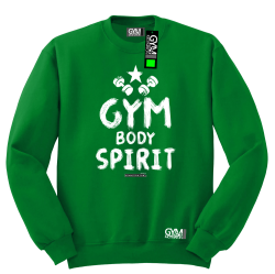 Gym Body Spirit - bluza męska standard zielona