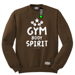 Gym Body Spirit - bluza męska standard brązowa