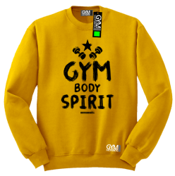 Gym Body Spirit - bluza męska standard żółta