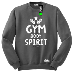 Gym Body Spirit - bluza męska standard grafitowa