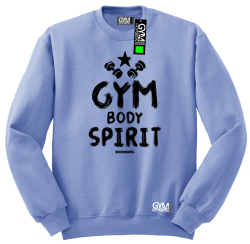 Gym Body Spirit - bluza męska standard błękitna