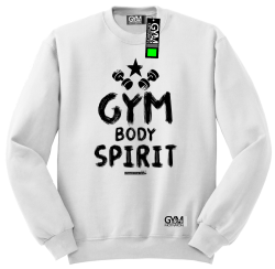 Gym Body Spirit - bluza męska standard biała