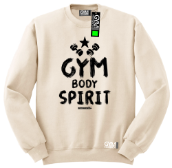 Gym Body Spirit - bluza męska standard beżowa