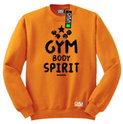 Gym Body Spirit - bluza męska standard pomarańczowa