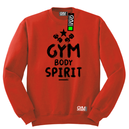 Gym Body Spirit - bluza męska standard czerwona