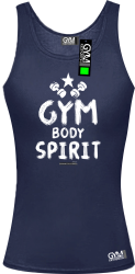 Gym Body Spirit - koszulka TOP damski granatowa