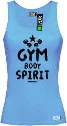 Gym Body Spirit - koszulka TOP damski błękitna