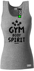 Gym Body Spirit - koszulka TOP damski melanż