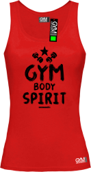 Gym Body Spirit - koszulka TOP damski czerwona