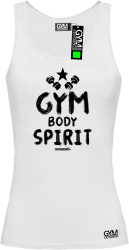 Gym Body Spirit - koszulka TOP damski biała