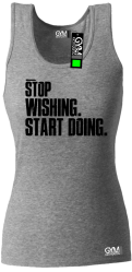 STOP Wishing Start Doing - koszulka TOP damska melanż